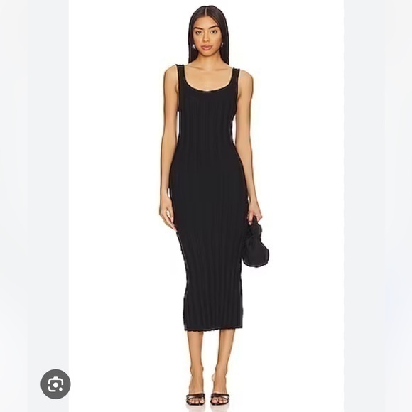 Cotton Citizen  X REVOLVE Ibiza Midi Dress in Jet Black Size Small - Picture 1 of 6